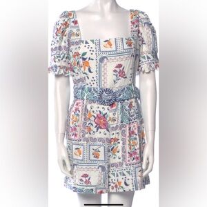 NWT- Caroline Constas Multicolor Floral Romper